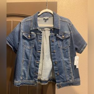 NEW with tags —XL Denim short sleeve jacket- from Dressbarn